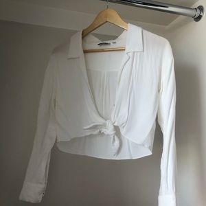 Aritzia Front Tie Blouse